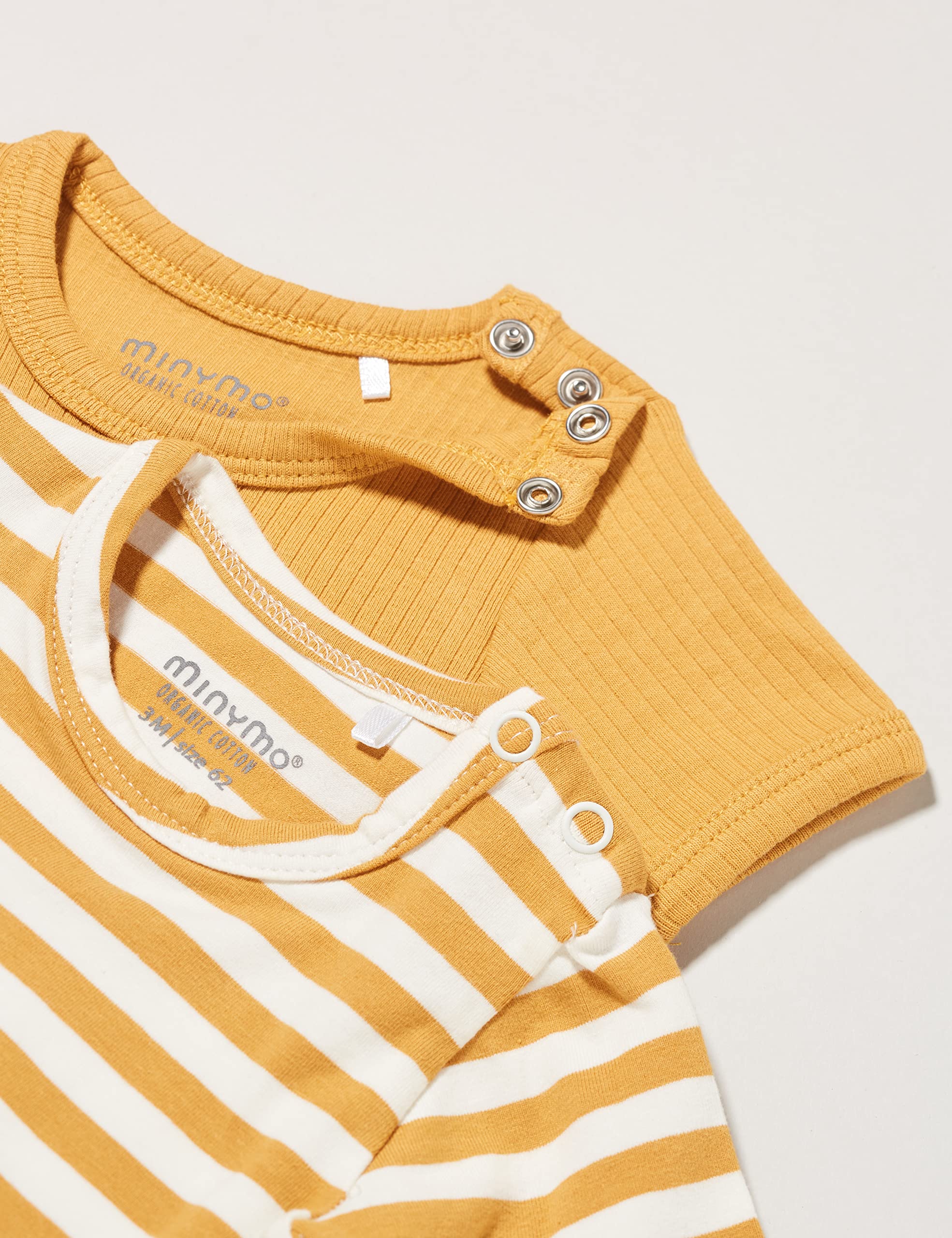 MINYMO Set di Magliette Unisex per Bambini, Amber Gold, 6 Mesi