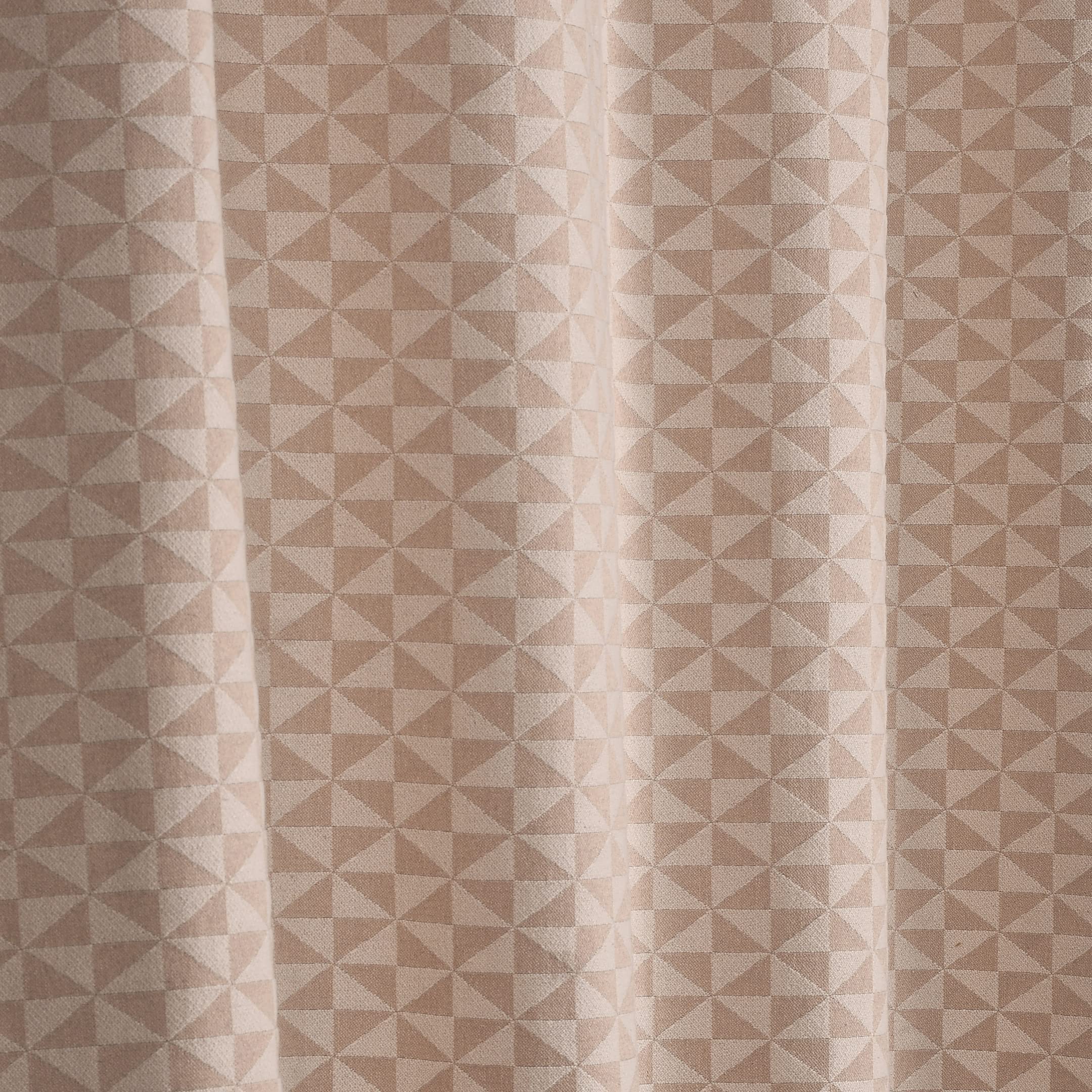SARAL HOME EASY LIVING Beige Cotton Yarn Set Of 2 Long Door Abstract Grommet Opaque Curtains (4X9 Feet)