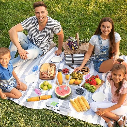 Miniatura 3 de NaienCraft, Juego de 12 tenedores y cucharas plegables de acero inoxidable con estuches de almacenamiento de plástico para viajes, camping, al aire