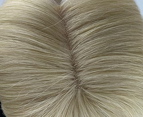 Miniatura 8 de Extensiones de cabello humano virgen de alta calidad de 1216 pulgadas con clip para mujer, base mono de 5 x 6 pulgadas, piezas de repuesto negro