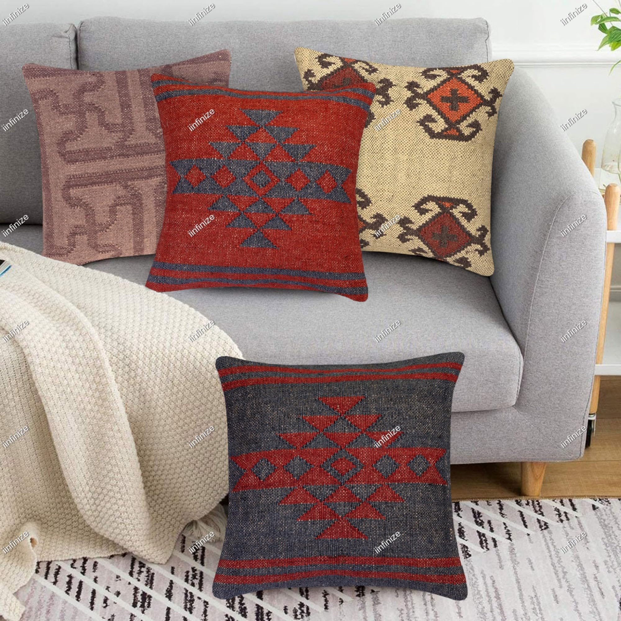 Housses de coussin pour rénover un canapé fatigué style rustique 45,7 cm