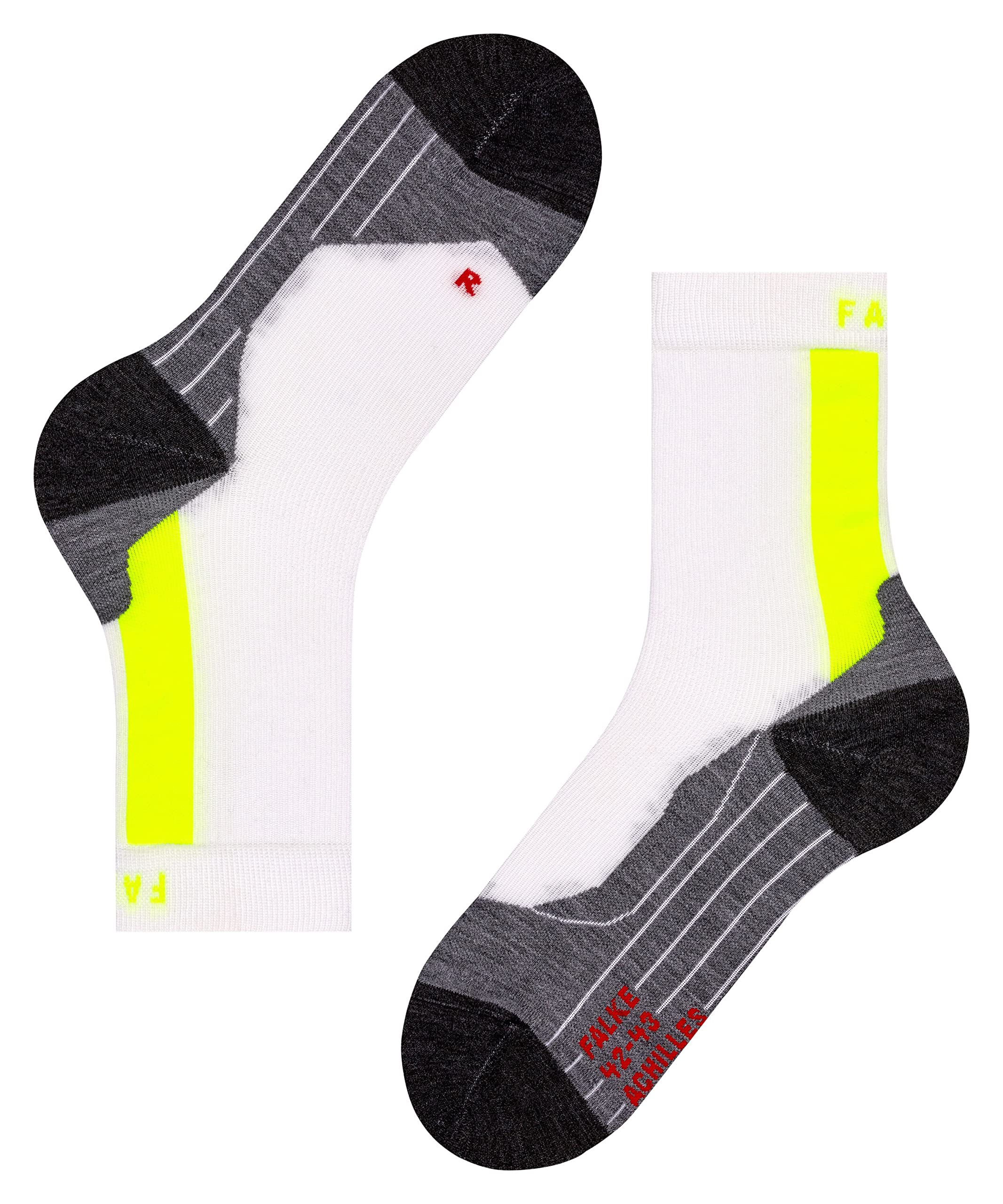 FALKE hombre Achilles calcetines para correr refuerzos medios compresión del tobillo antiampollas alivia el dolor en los tendones transpirable secado rápido lyocell hilo funcional 1 par