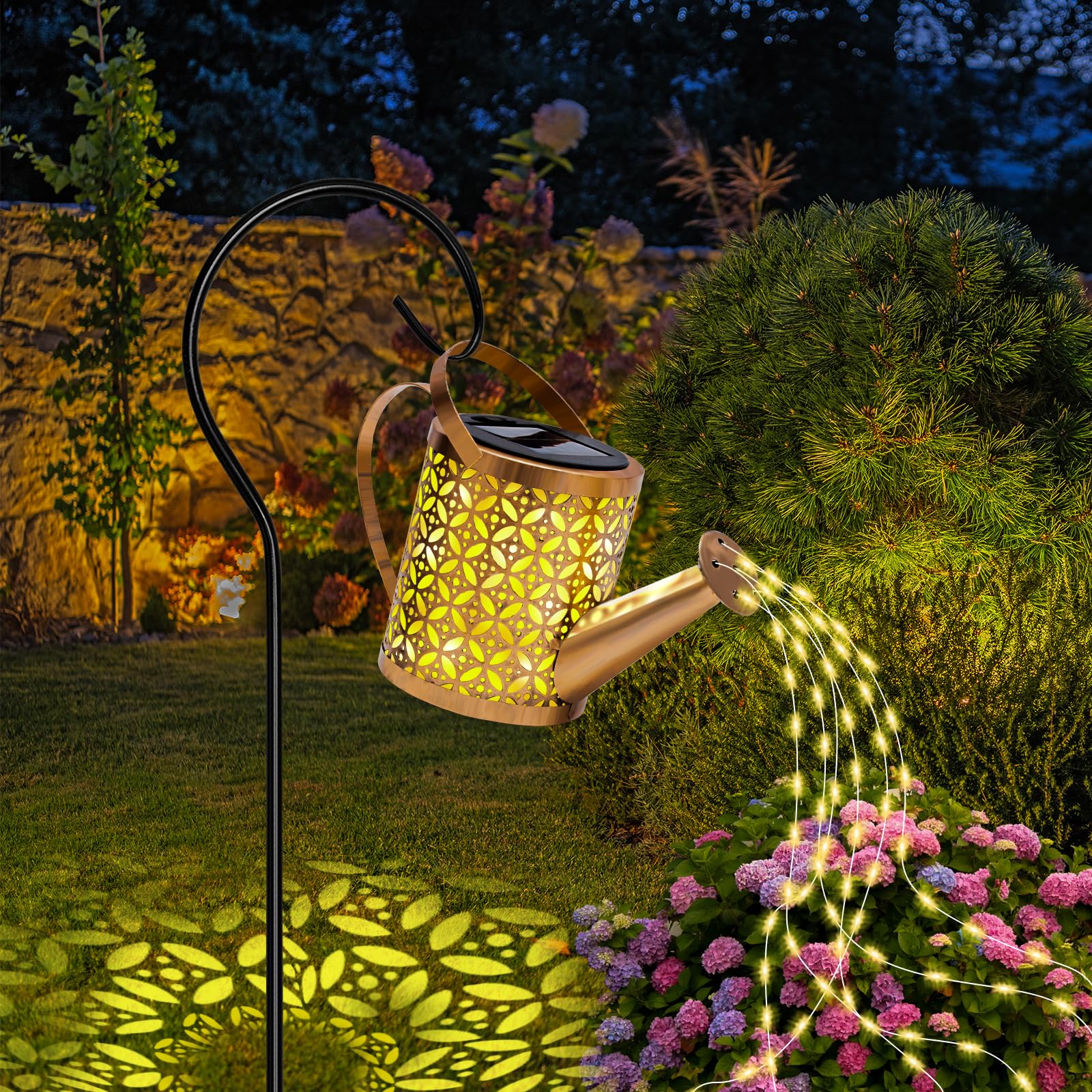 10 Luci Solari Da Giardino A LED - 60 Lampadine, Effetto Lucciole Danzanti, Impermeabili IP65, Bianco Caldo - 2