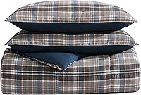 Vista 5 de Eddie Bauer - Juego de edredón individual, ropa de cama reversible de microgamuza con fundas a juego, decoración informal para el hogar