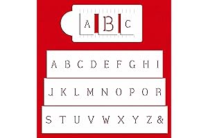Designer Stencils Basic Monogram Alphabet Letter Stencils for Painting on Wood (Beige semi-transparent, 1 inch)