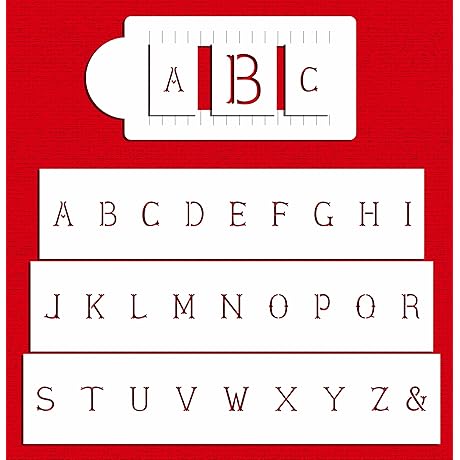 Designer Stencils Basic Monogram Alphabet Letter Stencils for Painting on Wood (Beige semi-transparent, 1 inch)