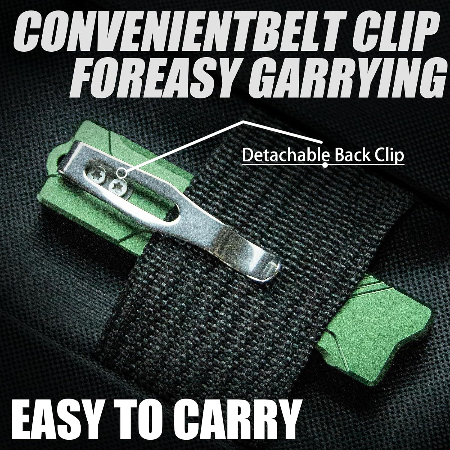 Retractable Utility Knife EDC Aluminum Alloy Box Cutter with 10pcs #24 Quick-change Blades (D28-Green)