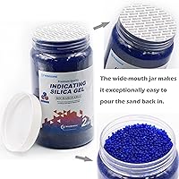 Vista 5 de Cuentas de gel de sílice indicadoras de azul a rosa, deshumidificador desecante reutilizable del gel de sílice de 2 libras