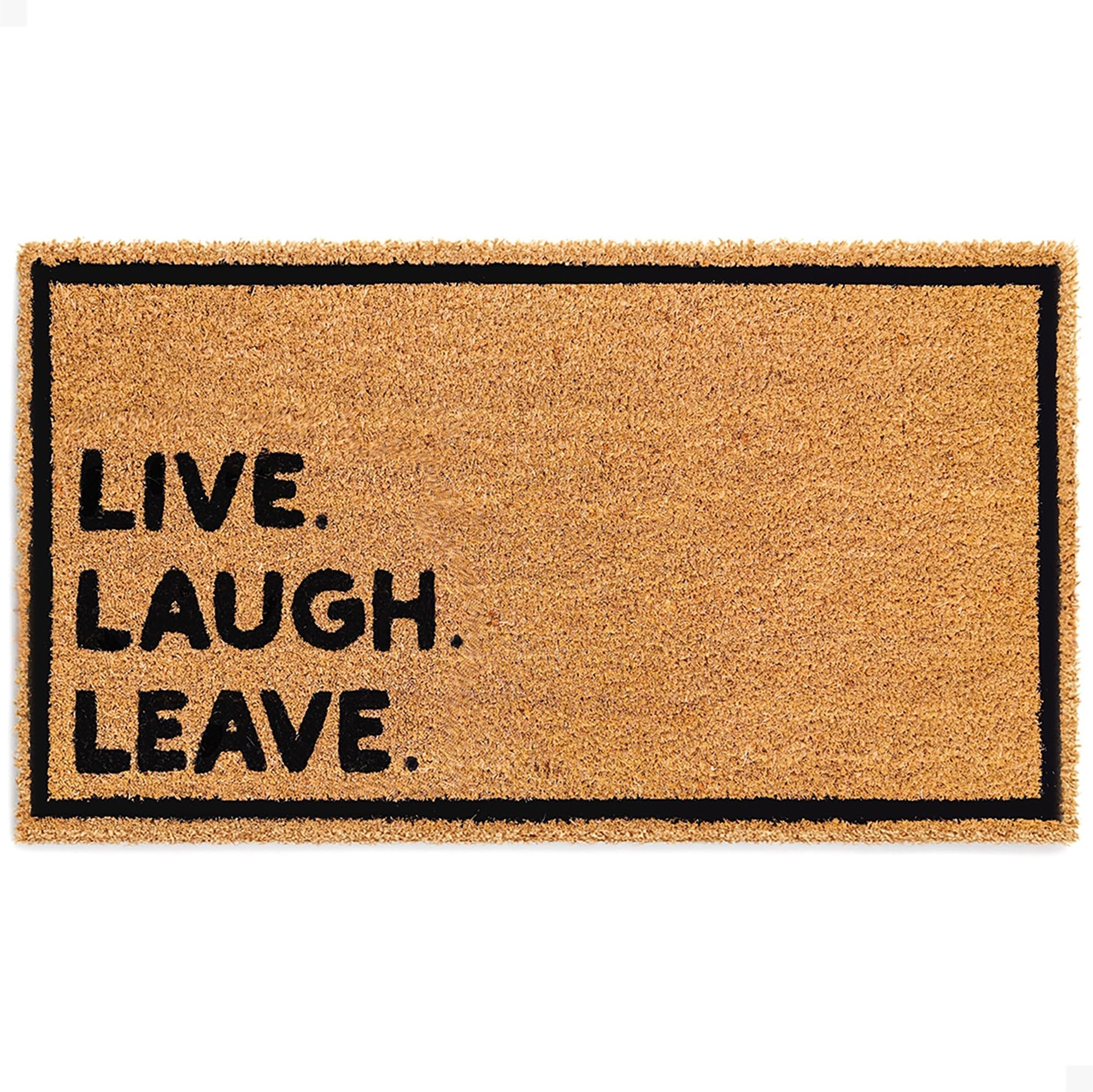 THEODORE MAGNUS Funny Door Mat – Coir Doormat for Outdoor Entrance, Durable Welcome Mat with Non-Slip Backing, Perfect for Front Door and Entryway - Outdoor/Indoor - Live Laugh Leave
