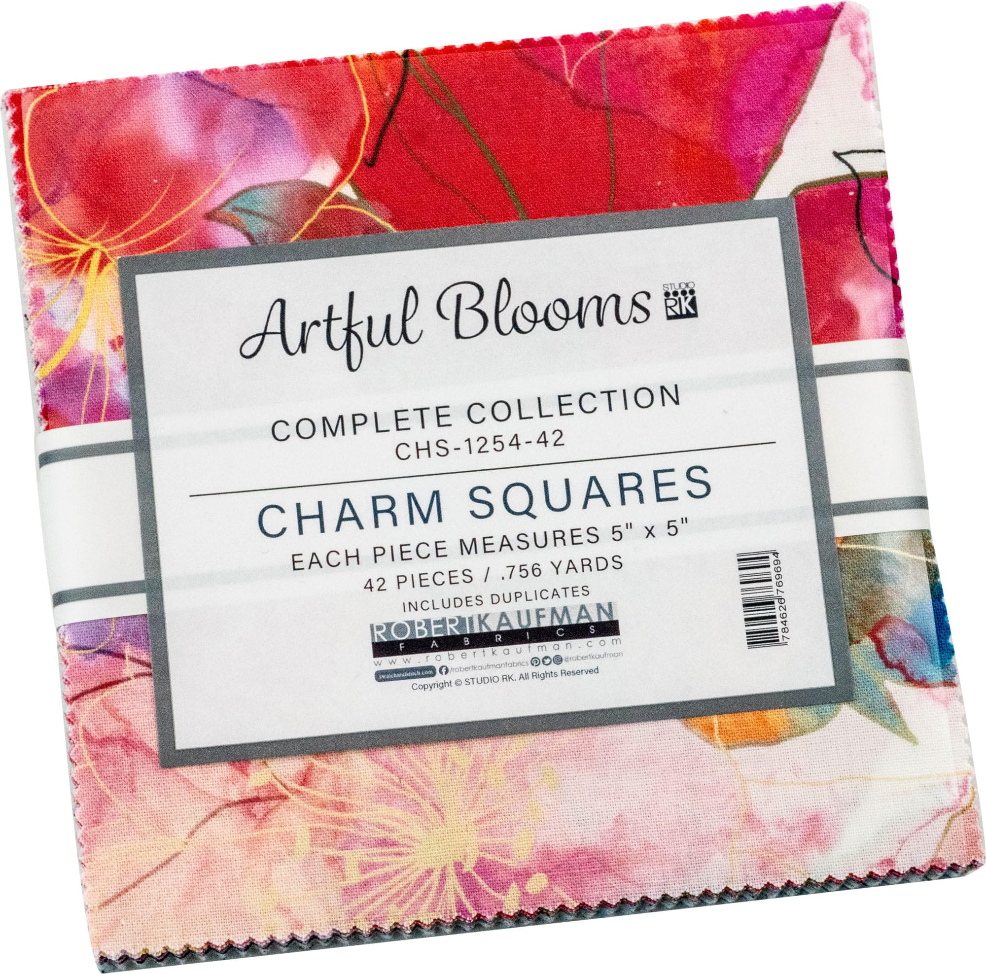 Robert KaufmanArtful Blooms Charm Square 42 5-inch Squares Charm Pack Fabrics CHS-1254-42