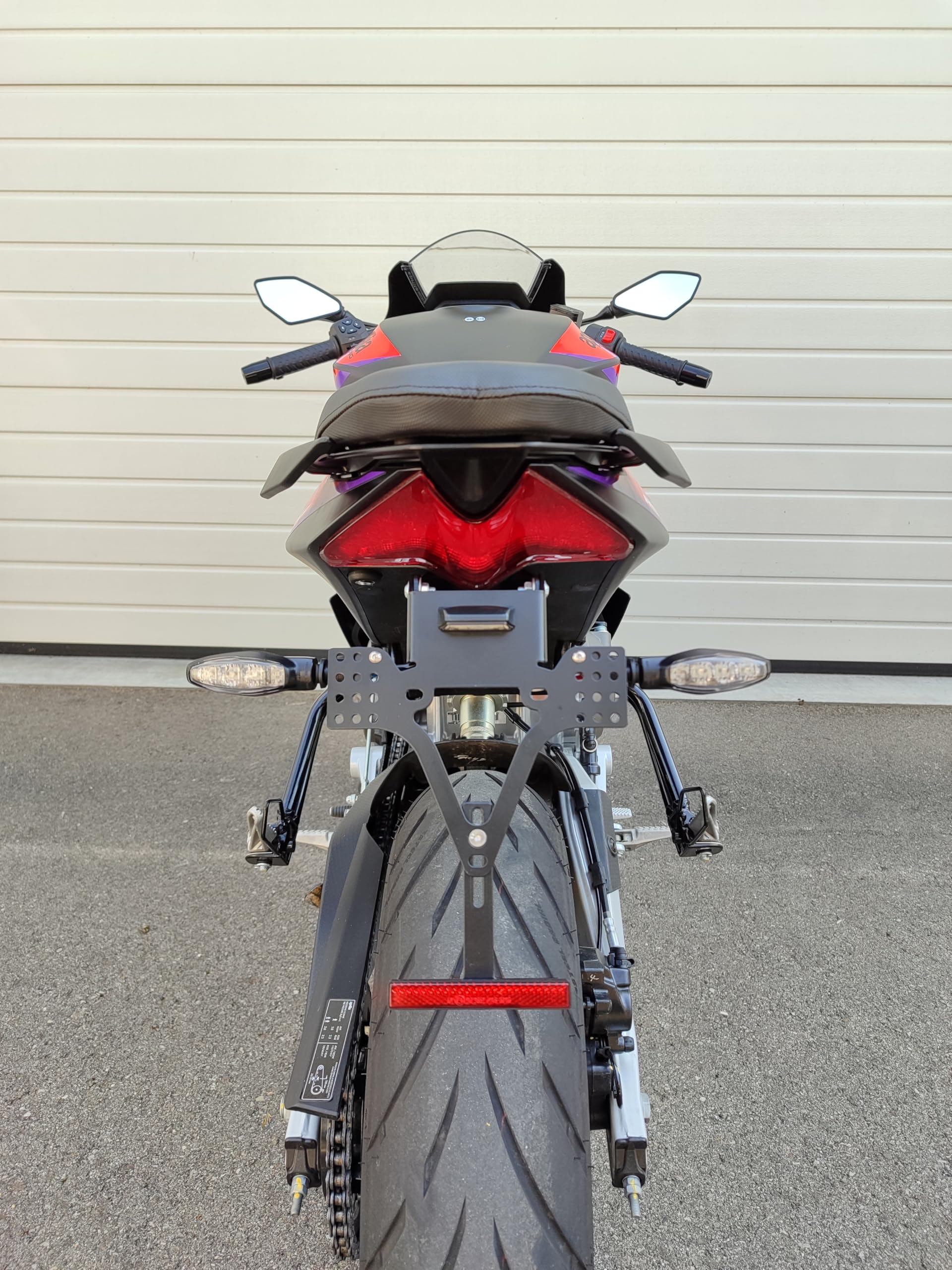 kurzer Kennzeichenhalter GroFaTec kompatibel für Aprilia RS 457 EVO-Set Kennzeichenträger Tail Tidy Heckumbau kurzes Heck rs457ab 2024