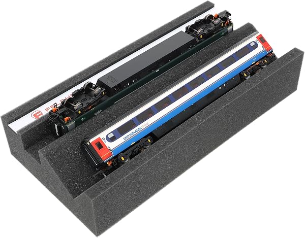 Feldherr Premium Lokliege für Modellbahnen - Magnetstreifen, Wartungsschacht, PU-Schaum, 360x175x70 mm - Ideal für Spur H0 - 2