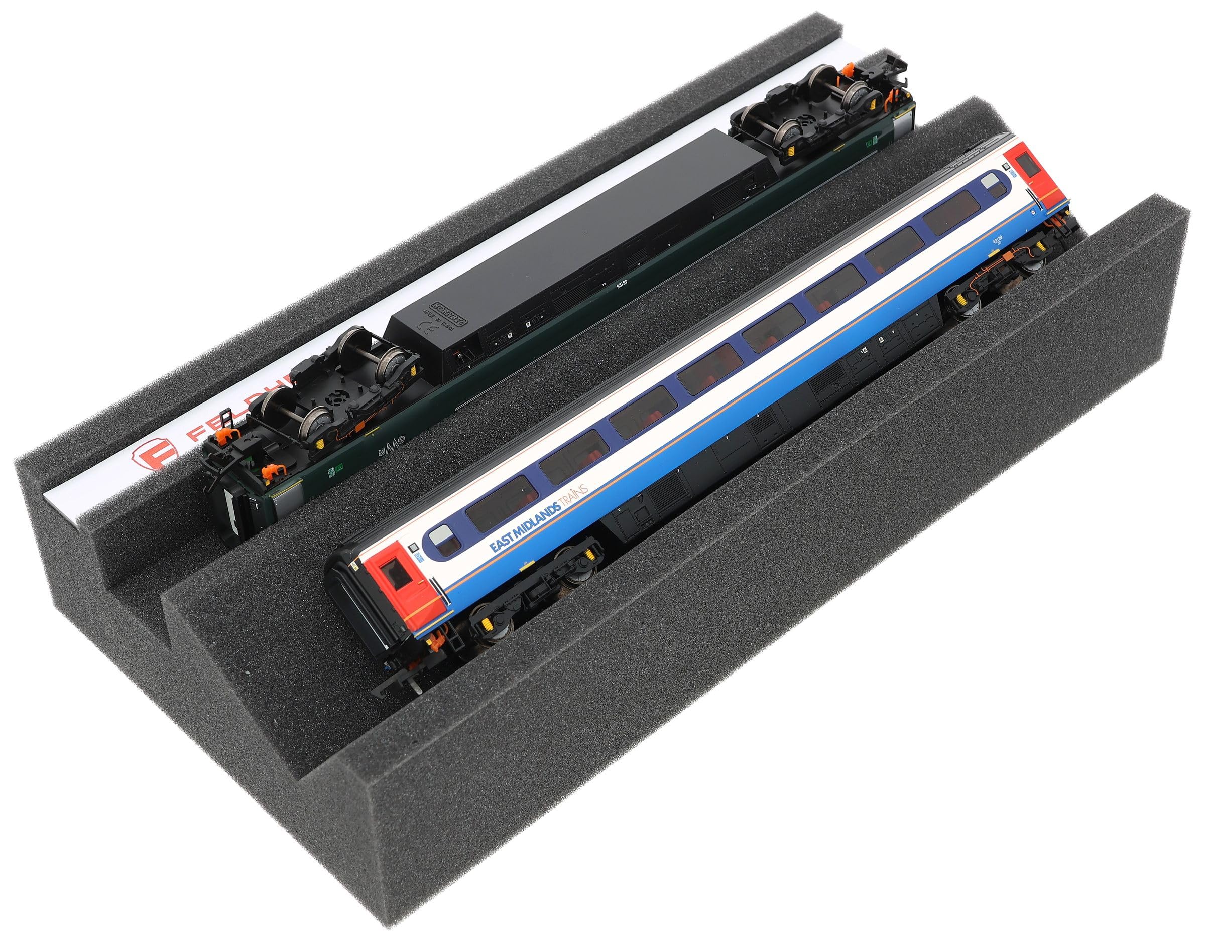 Feldherr Premium Lokliege für Modellbahnen - Magnetstreifen, Wartungsschacht, PU-Schaum, 360x175x70 mm - Ideal für Spur H0