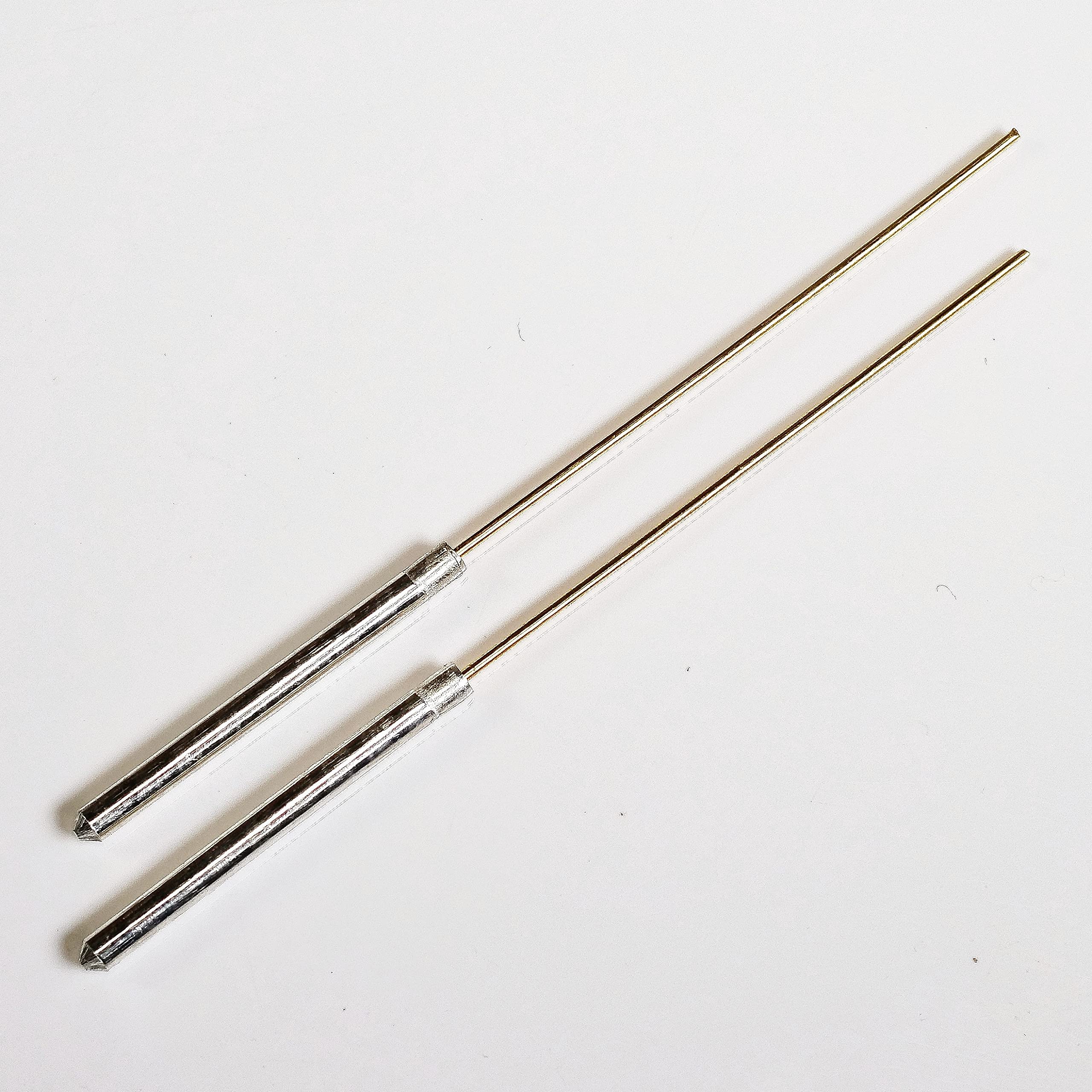 Elettrodi dorati 1 coppia per polveri Medionic Ionic con spina adattatore argento 3 mm (Au Gold)