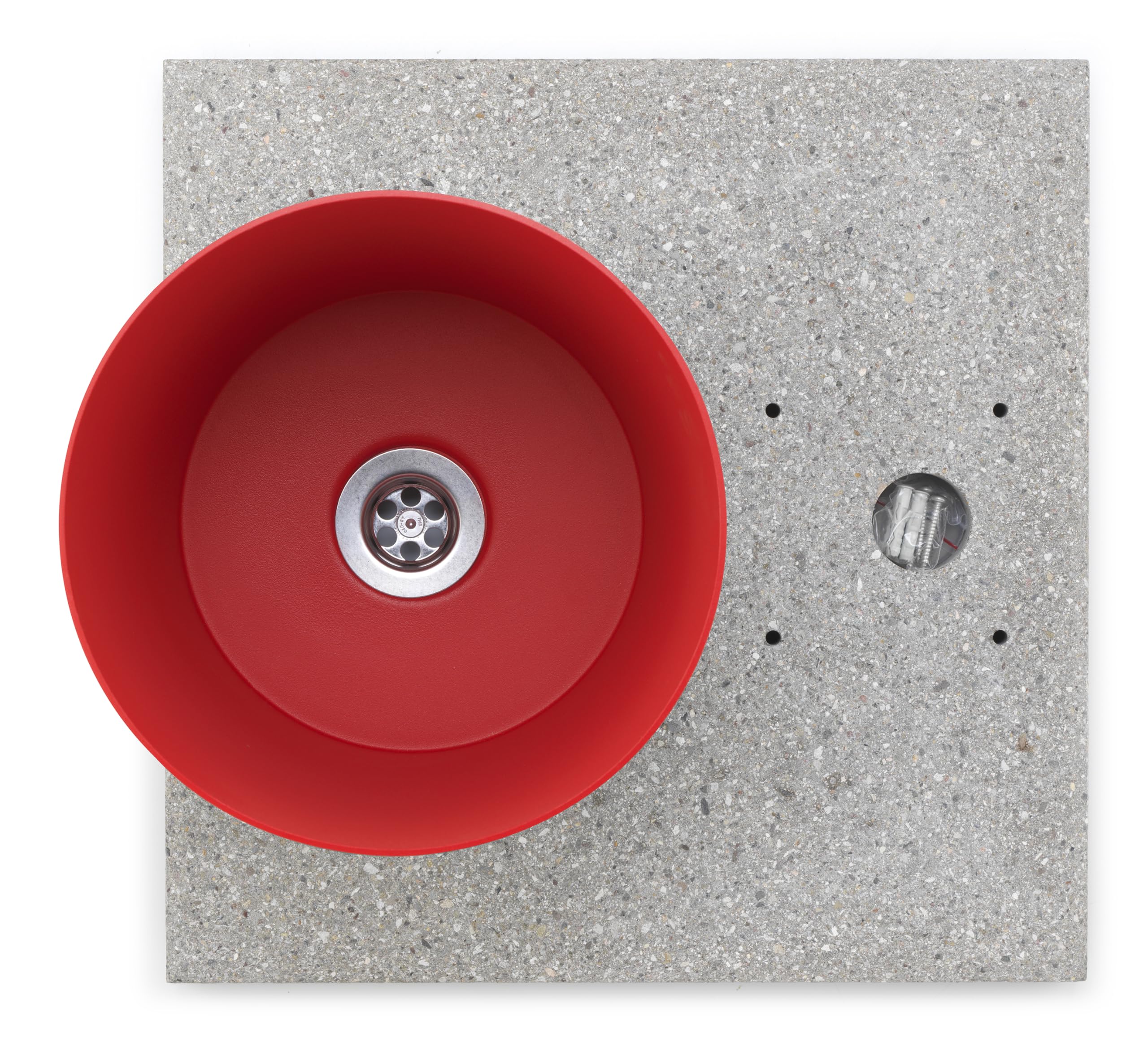 Bel-fer base in graniglia di cemento completa di vaschetta 42/BSE/3 vari colori (ROSSO)