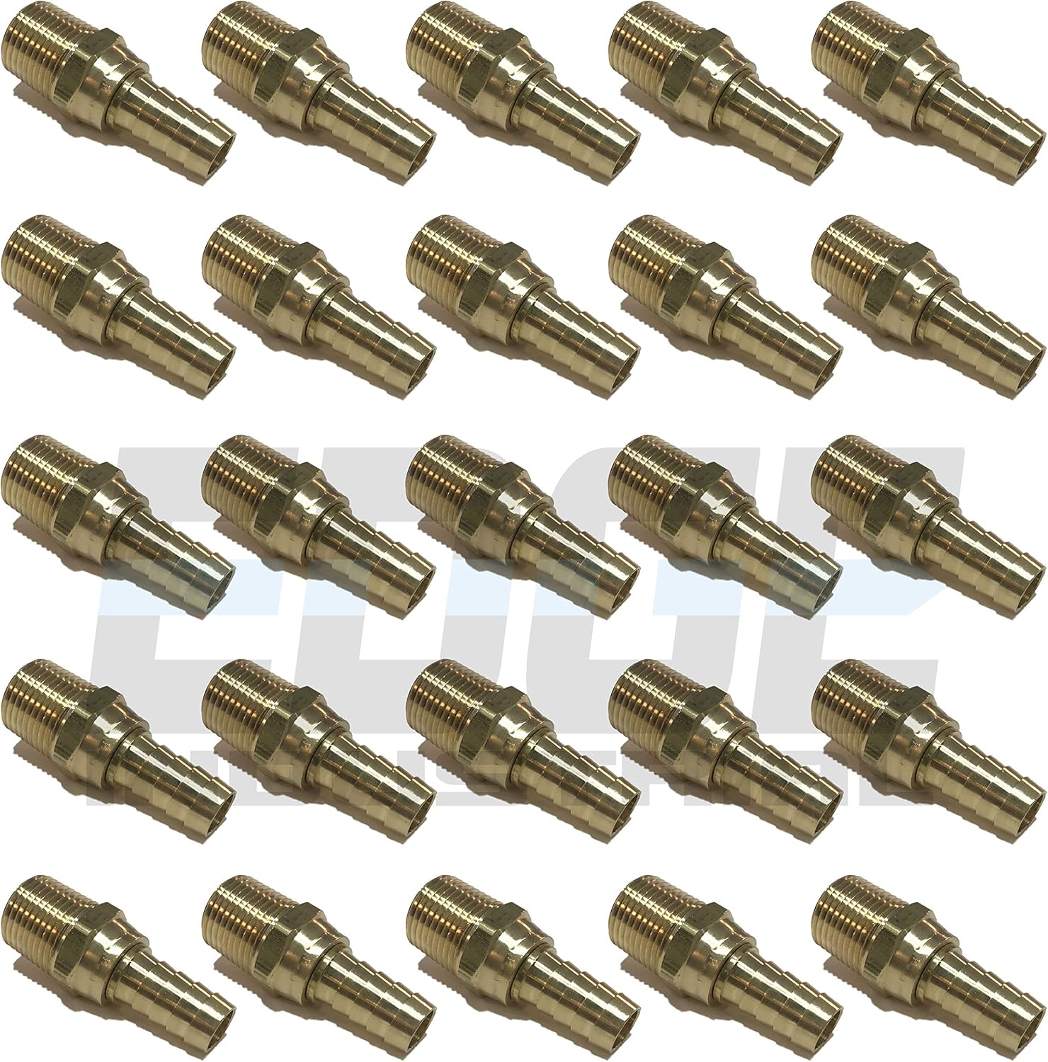 1/2" Hose ID to 1/2" Male NPT MNPT Brass Swivel Connector Fuel/AIR/Water/Oil/Gas/WOG (Qty 01)