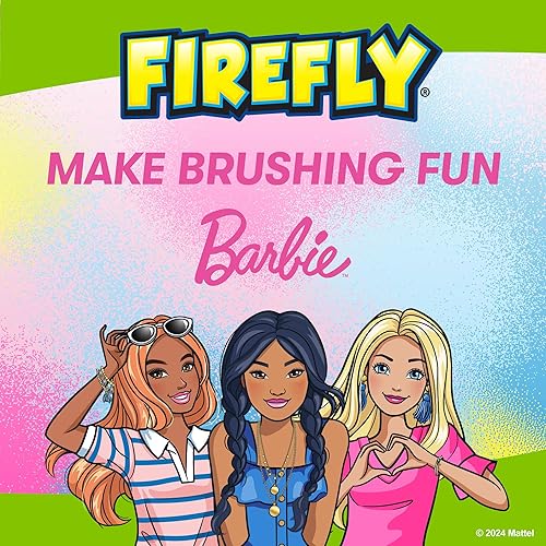 Vista 3 de Firefly Pasta dental anticaries con flúor natural para niños, Barbie, sabor a chicle (4.2 onzas)