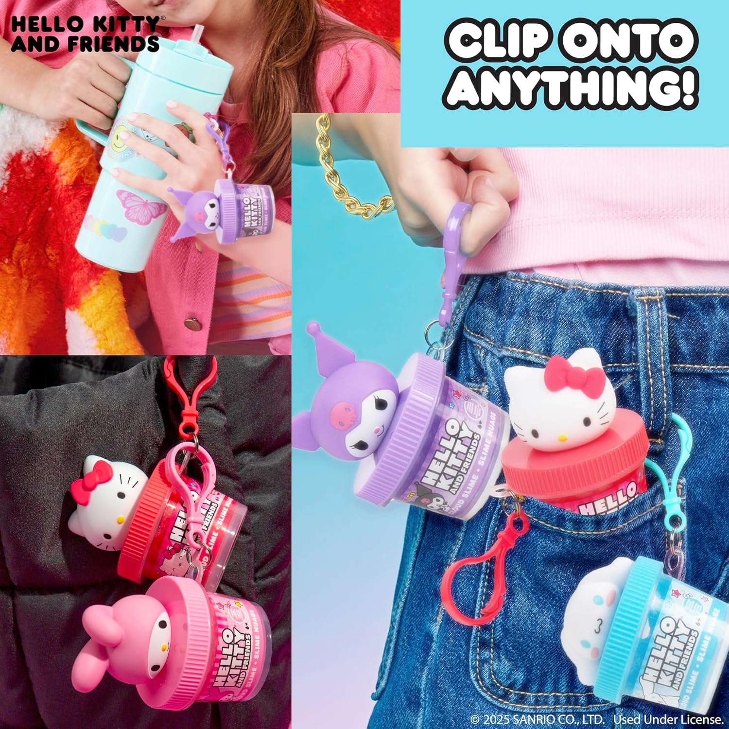 Hello Kitty® and Friends Mini Slime, 3 Slime Bag Charms