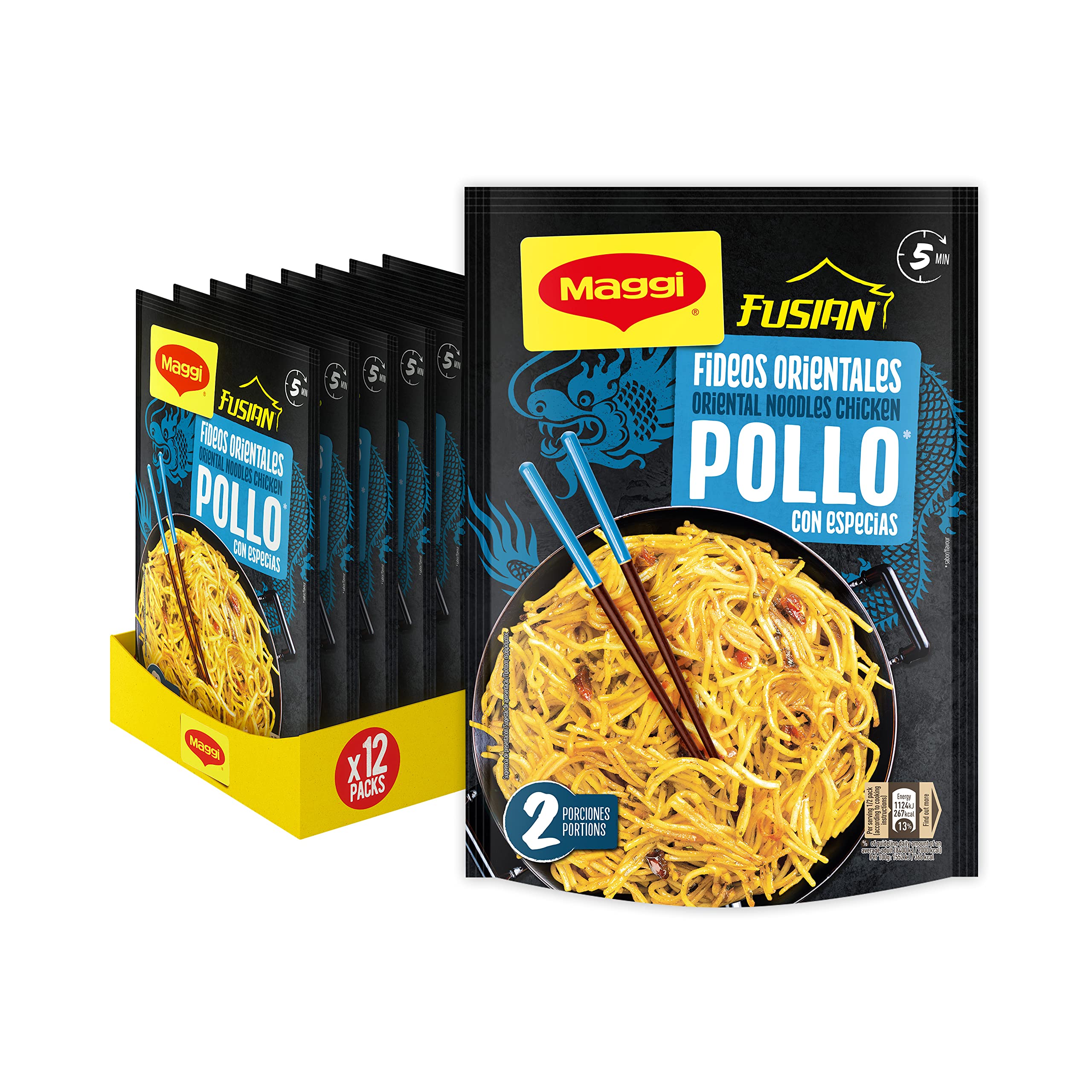 Maggi Fusian Fideos Orientales Teriyaki, 130 g, pack 12 — view 8