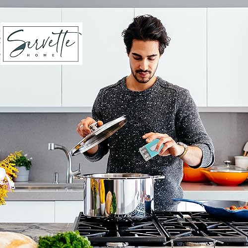 Miniatura 3 de Juego de 2 tarros de vidrio retro para especias de sal amarilla