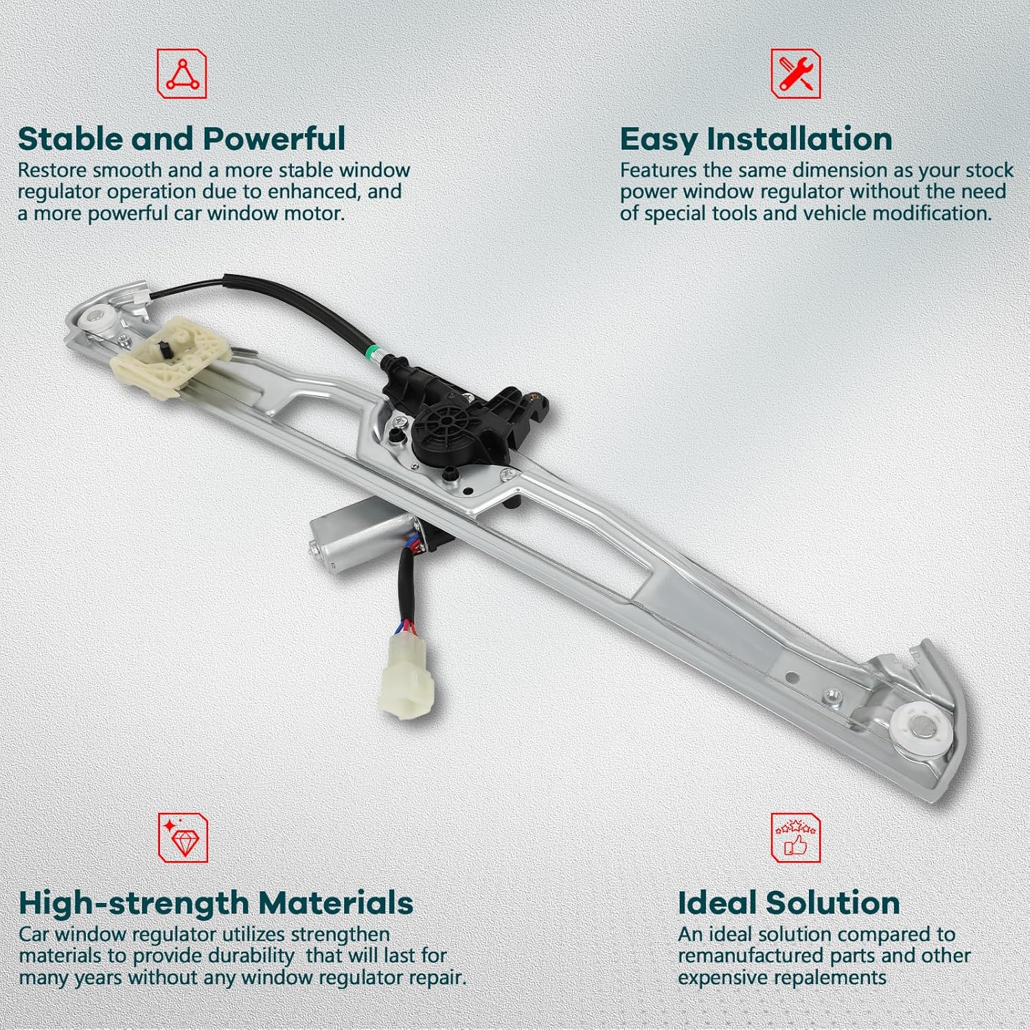 FINDAUTO Front Left Power Window Regulator with Motor Fit for 2015-2023 for Ford for Transit-150,2015-2023 for Ford for Transit-250,2015-2023 for Ford for Transit-350