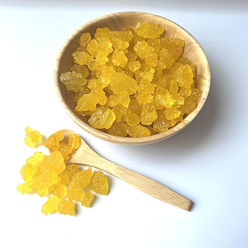 SweetGlob Old Fashioned - Gemas grandes de caramelo de azúcar, cristales de roca de azúcar (mango amarillo, 1 libra)