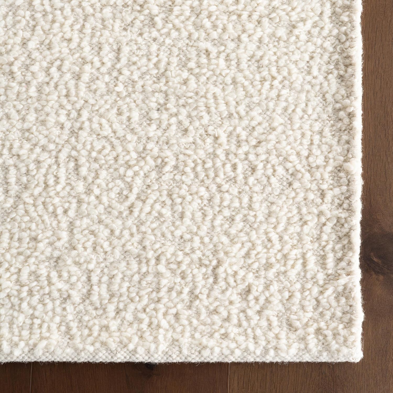 Nuloom Thellia Solid 3' x 5' Wool Accent Shag Rug for Living Room Bedroom Dining Room Nursery Entryway, Beige