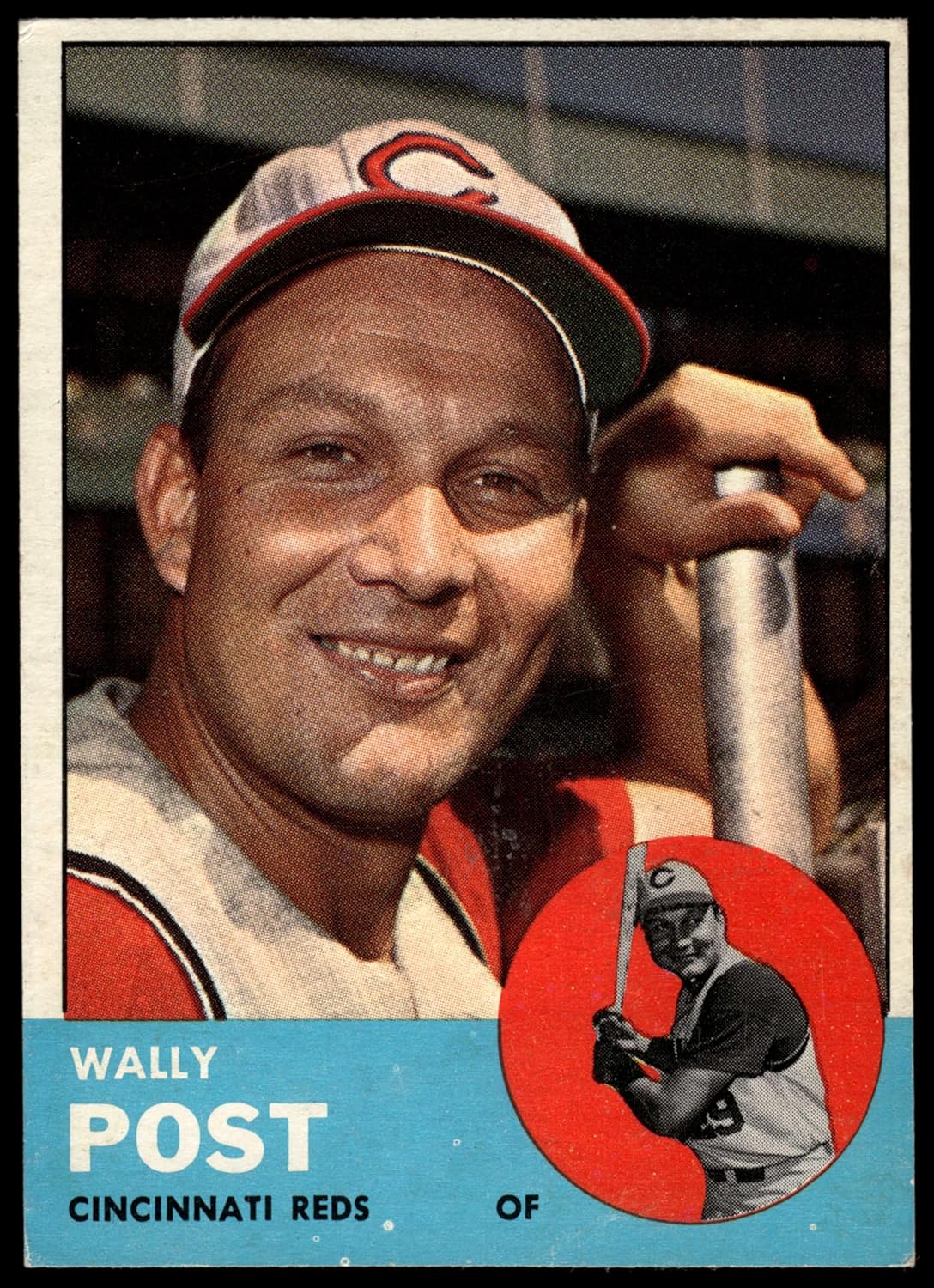 1963 Topps #462 Wally Post Cincinnati Reds (Baseball Card) VG/EX Reds