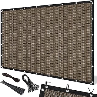 Artpuch 90% UV Block Sun Shade Cloth 10x12 FT Pergola Canopy with Grommets - Mocha Tarp for Patio Garden Backyard Shade & Privacy