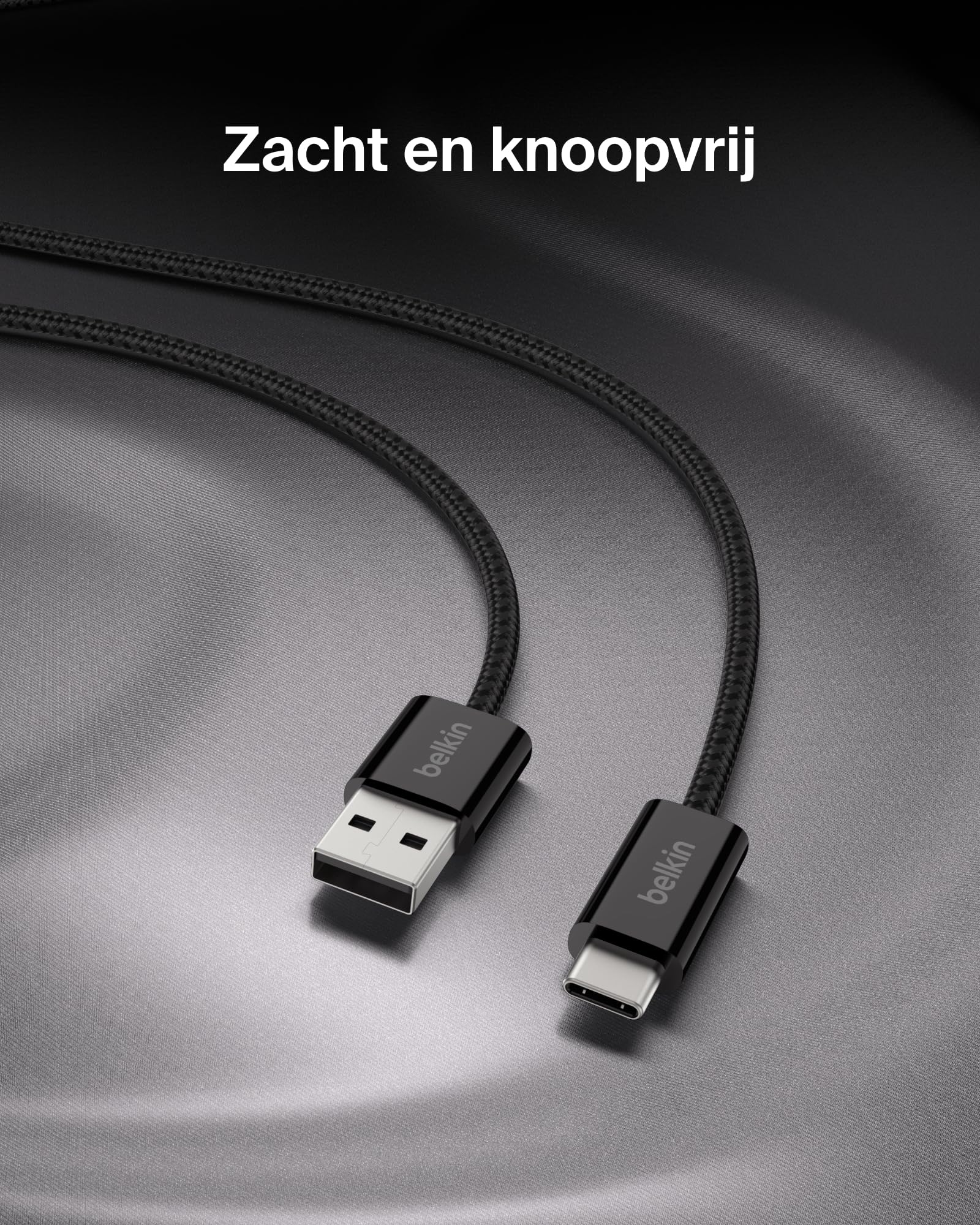 Belkin 2 Pack Gevlochten USB C/USB C Kabel, 1,5M, 60W Zachte Flexibele To Type Snellaadkabel Voor Iphone 16 En 15 Series Galaxy S25 Pixel 9 Ipad Pro Meer Wit 3458694745