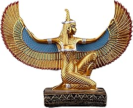 Egyptian Goddess Maat open wings statue sculpture hand painted made in Egypt. Maat was the goddess of harmony and Justice
