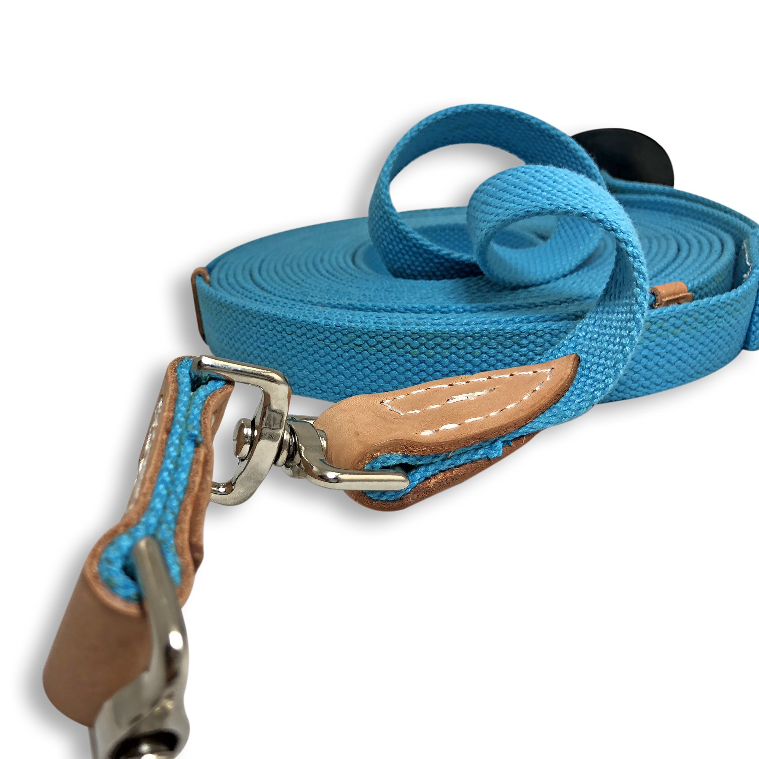Southwest Equine - Almuerzo de algodón plano con cierre de perno y tope de goma, 89 cm, 35', Turquoise