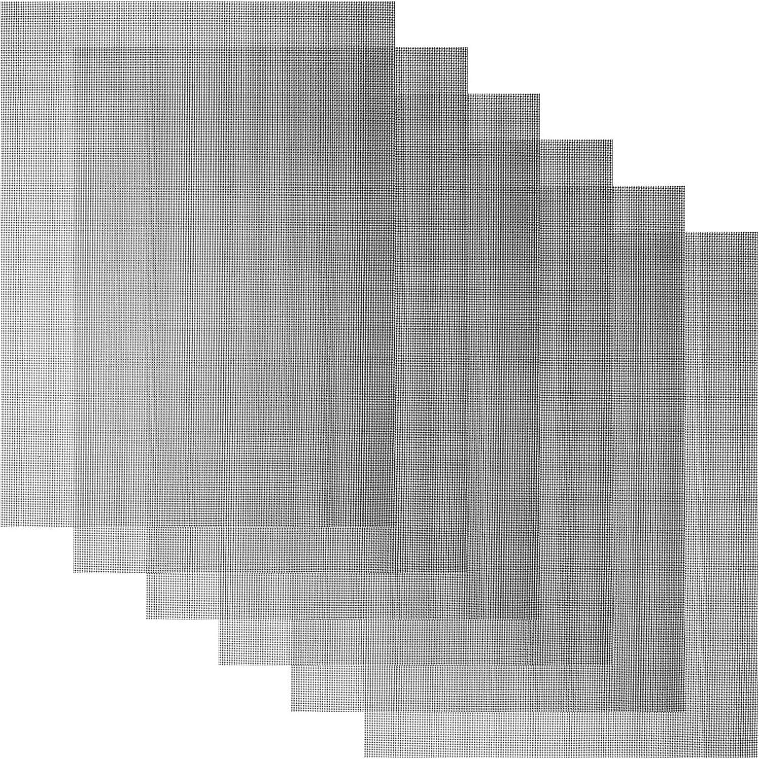 6 Pcs Welding Mesh 7.9 x 5.9 inch Stainless Steel Wire Mesh Plastic Welding Screen Heat-Resisting Kit Accessories for Thermoplastic Repairs Car Repairing DIY Projects Vent Window Filter