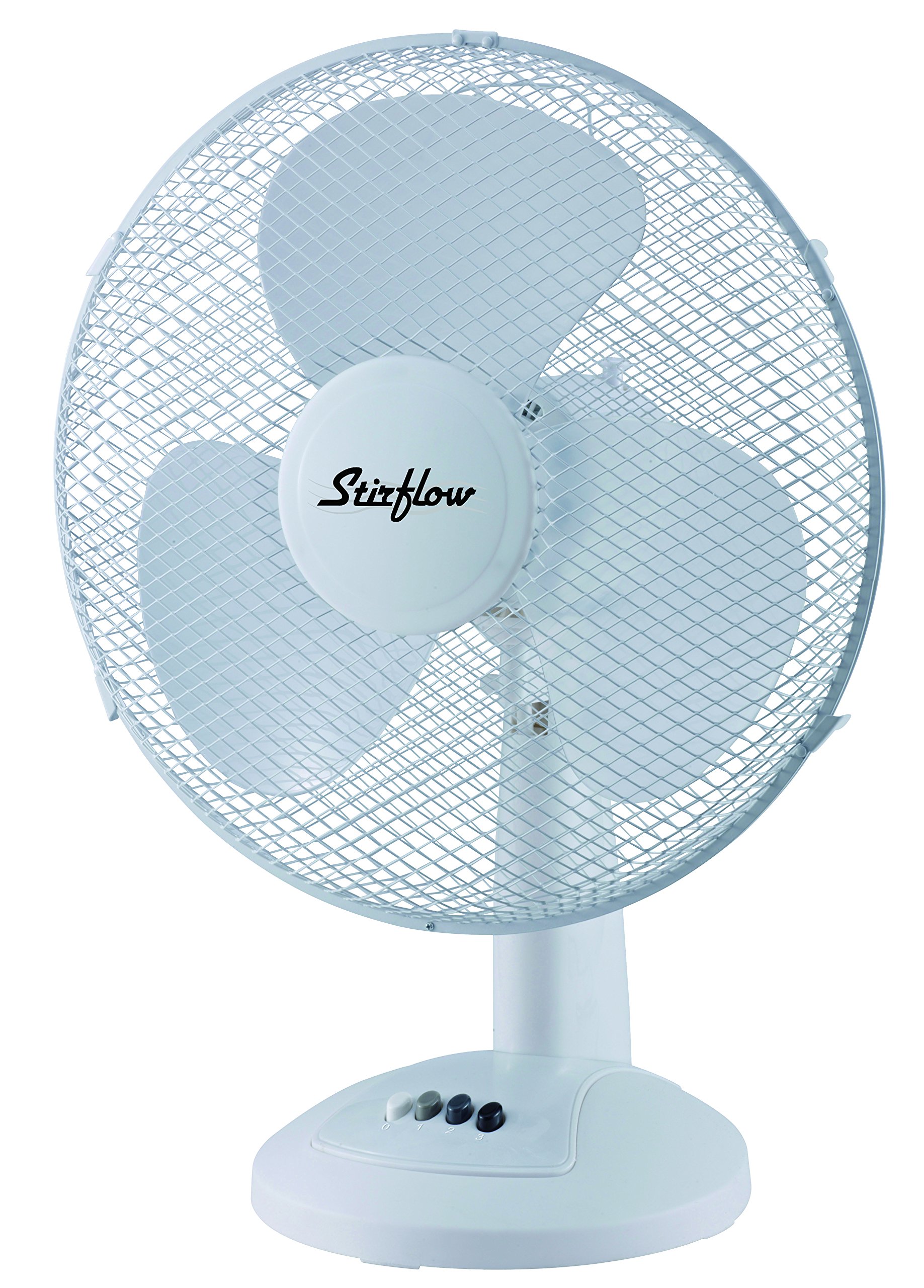 Stirflow 12in 3 Speed Desk Fan White Ref SFG12 Each