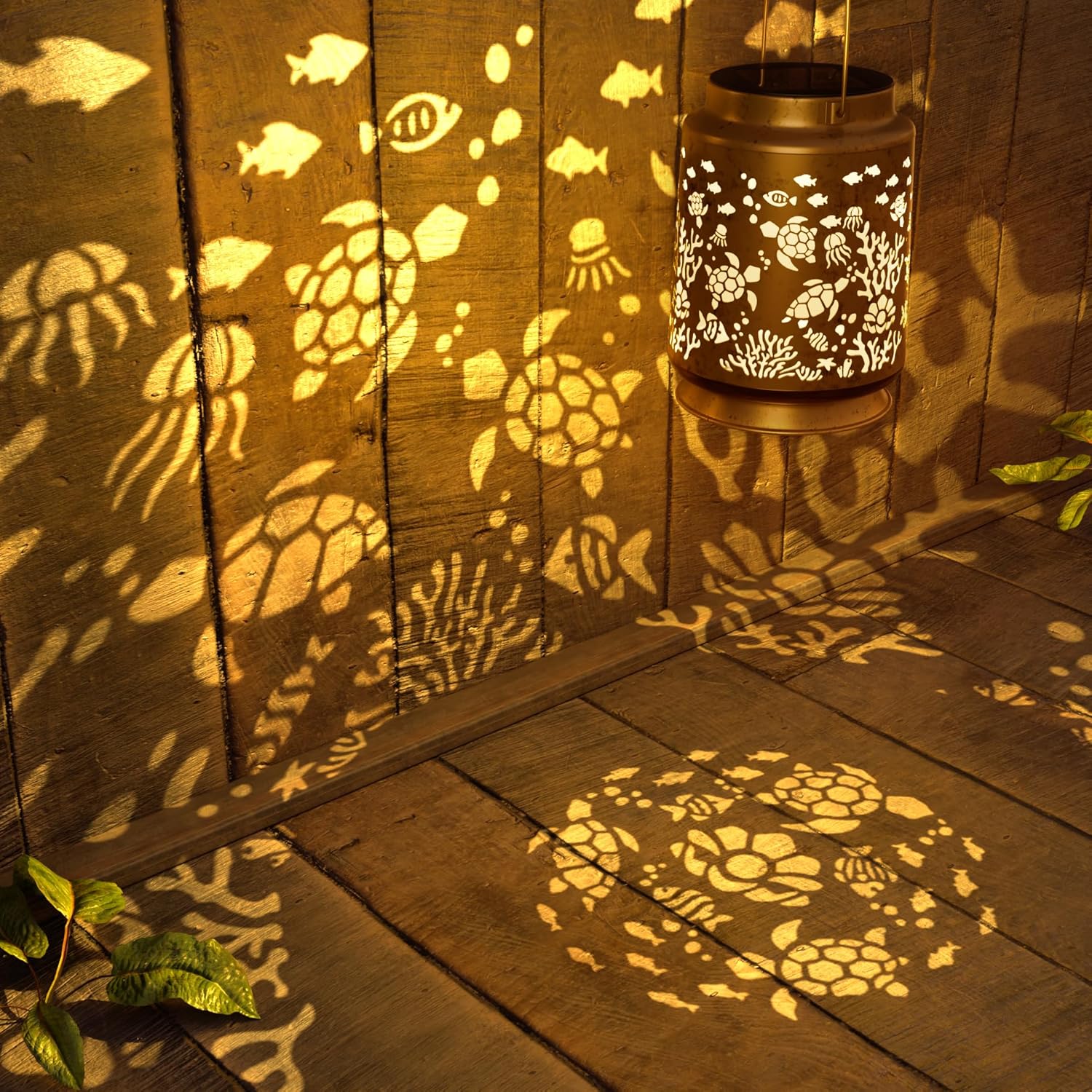 Sea Turtle Solar Lantern for Garden Outdoor Decor – Hanging Metal Light Decoration for Patio, Yard, Lawn, Pathway, Backyard – Birthday Gift for Mom, Women, Grandma - Image 2