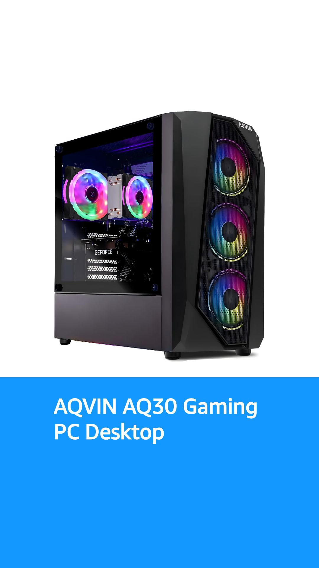 AQ30 Gaming PC Desktop Tower - Intel Core i7 Processor Up to 4.0