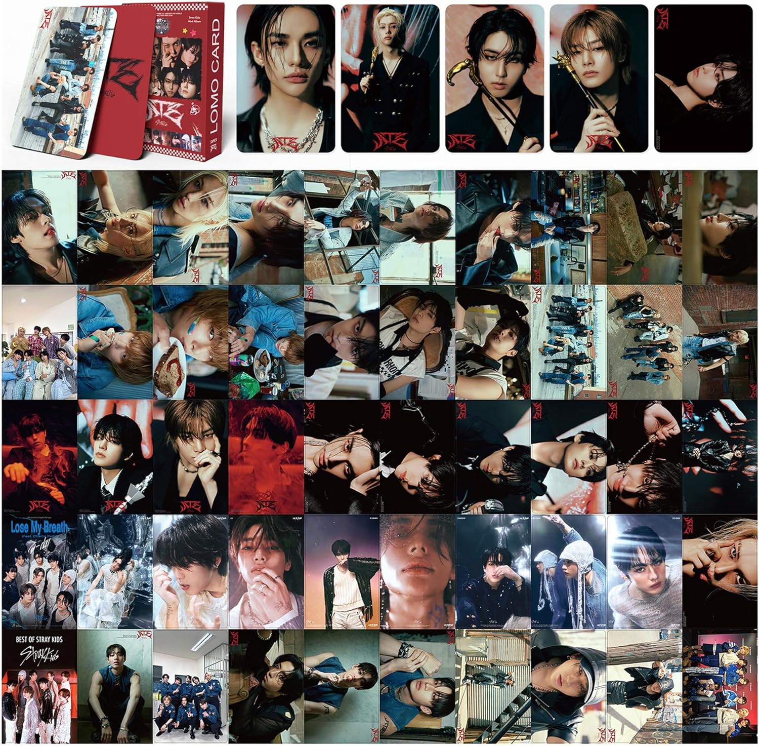 KPOPBTS Stray Kids 3 PACK/165 PCS Photocards Kpop Album Giant Merch SKZHOP HIPTAPE 合(HOP) Postcard Gift for SKZ Boys and girls - Image 6