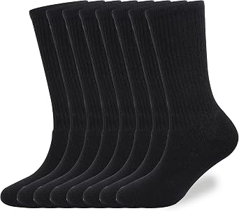 WANDER Womens Athletic Crew Socks 8 Pairs Cushion Running Socks 7-10/10-14