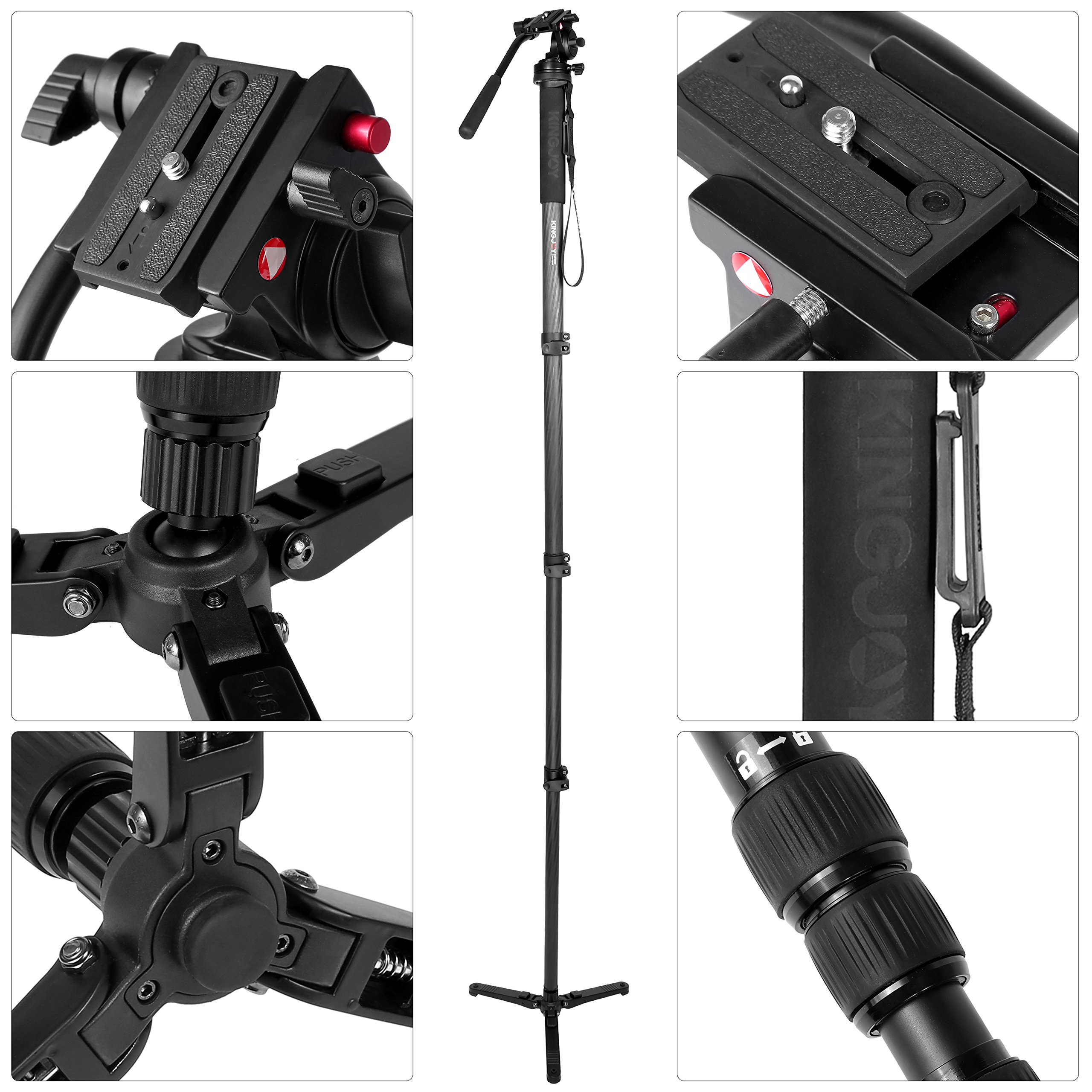 Amazon.com : KINGJOY MP Series Monopod Tripod 4-Section Twist Lock