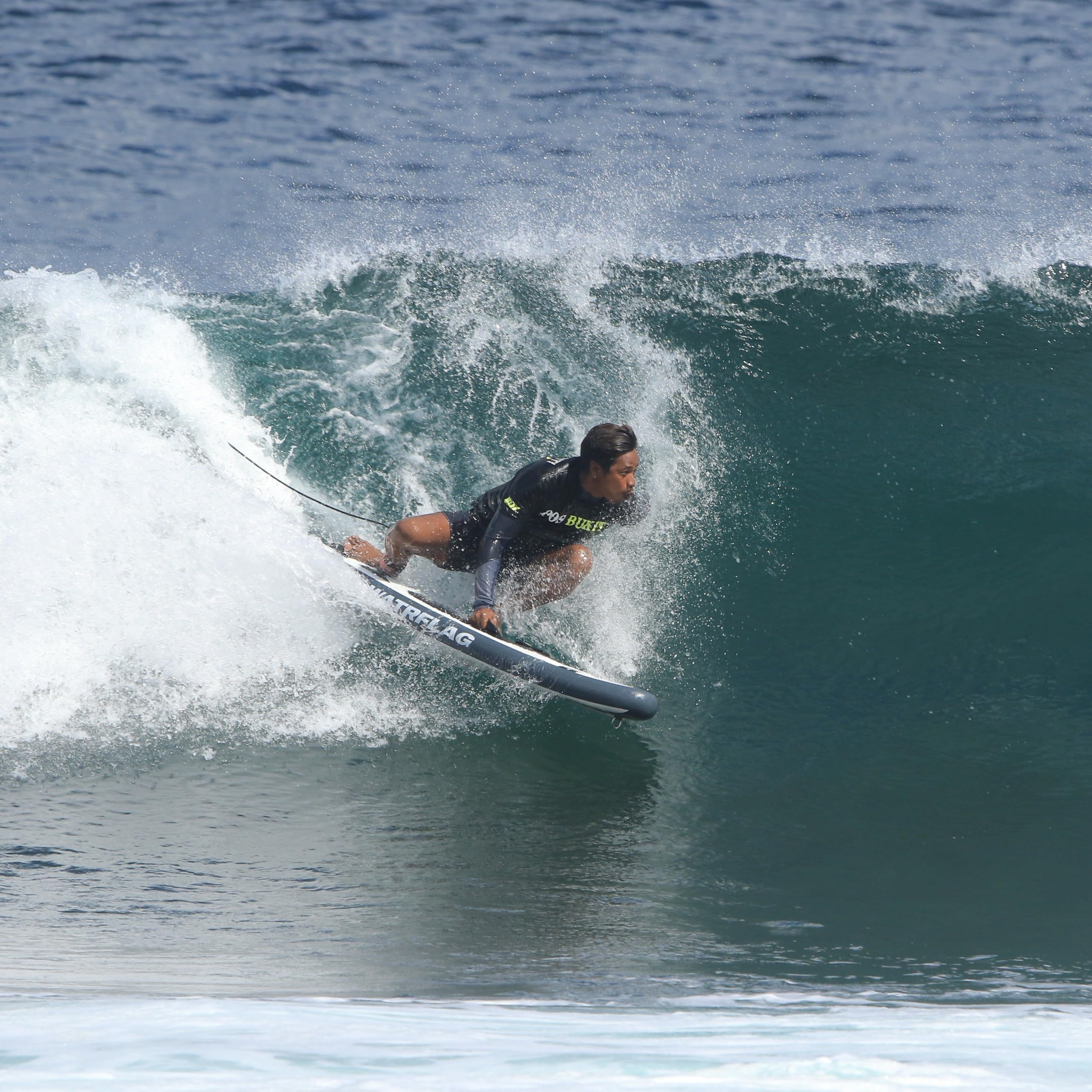 Premium aufblasbares SURF-Body Board Wave Rider 6'3" - 190 cm Set