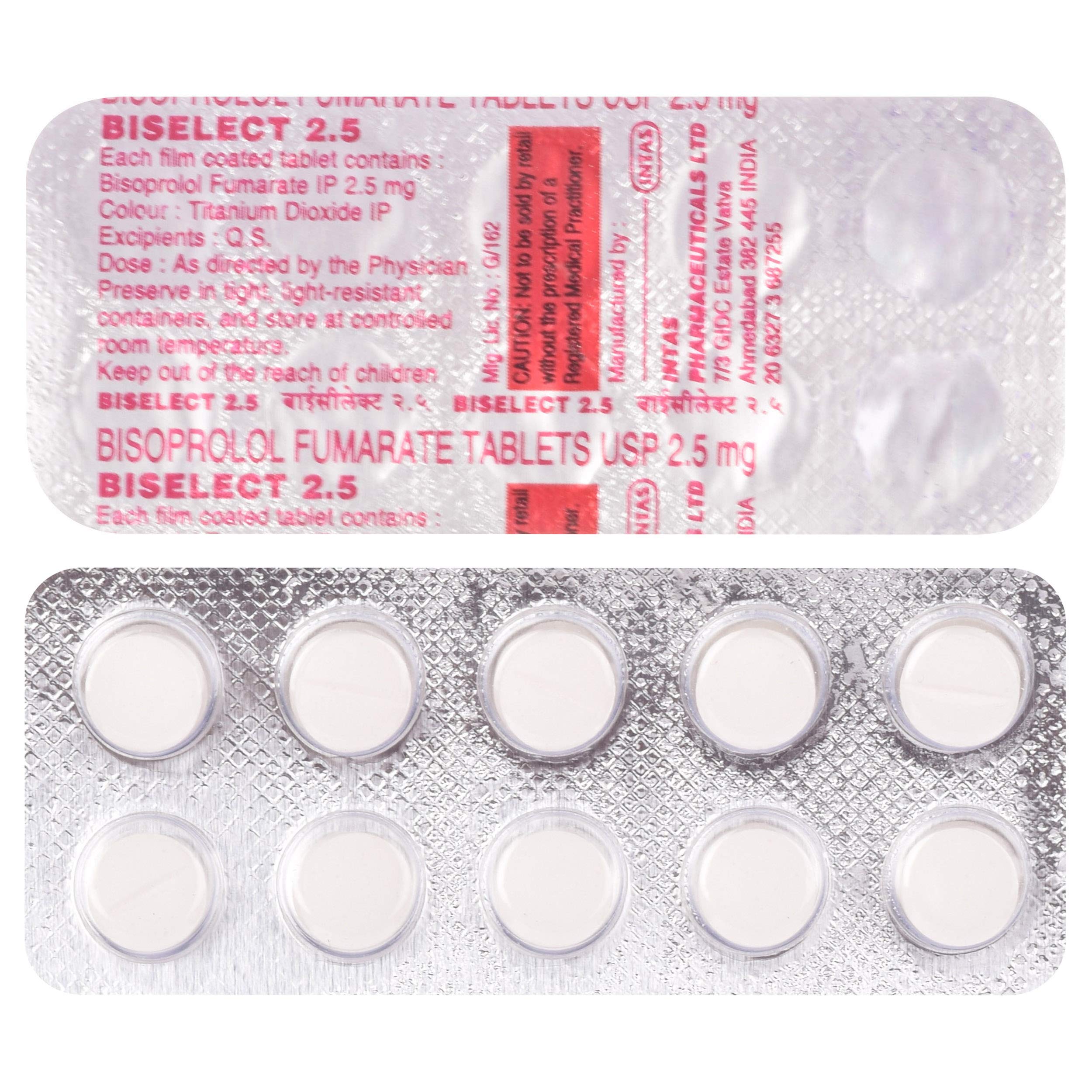 Biselect 2.5 - Strip of 10 Tablets