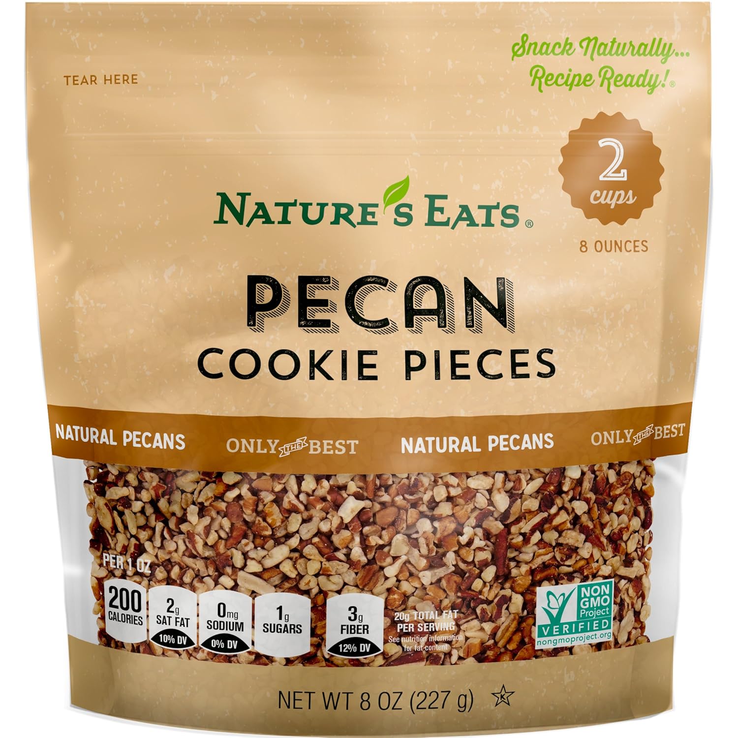 Nature's Eats Pecan Cookie Pieces, 10 Ounce image 5