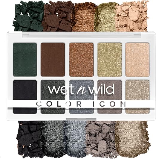 Wet n Wild Paleta de Sombras Color Icon Lights Off | Paleta de 10 Sombras de Ojos Alta Pigmentación | Sombras Mate y Metálicas de Larga Duración | Maquillaje Profesional Vegano y Cruelty Free : Amazon.com.mx: Belleza