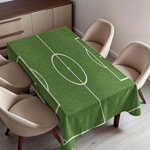 Ambesonne Mantel para habitación de adolescentes, diseño de césped de campo de fútbol, estadio, campeón, área deportiva, comedor, cocina,