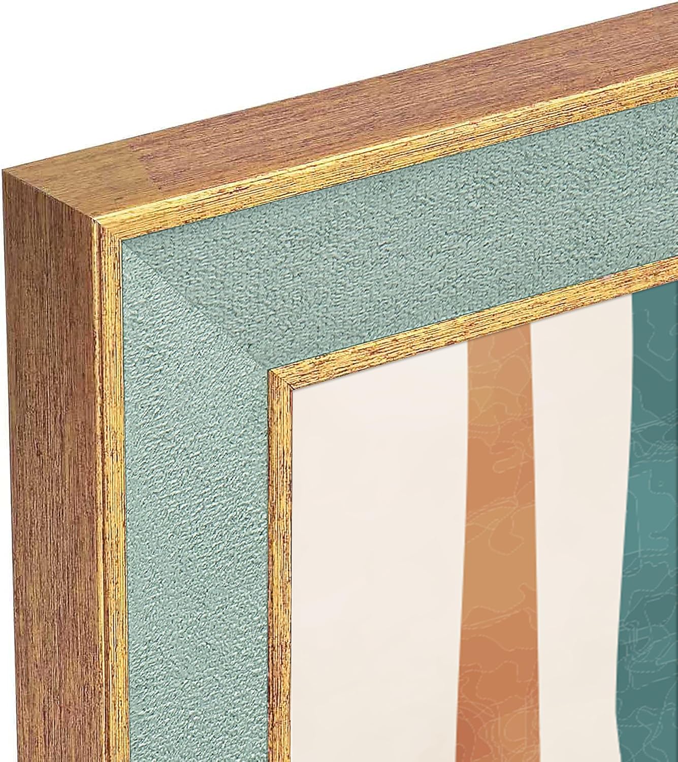 Suede 6x9 Frame - Single Frame, Christmas Elegant Mint 6 x 9 Poster Frame, 6x9 Picture Frame for Artwork Puzzles Photos and Movie Posters image 2
