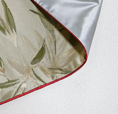 Miniatura 10 de HoliSelear Camino de mesa geométrico rojo de lujo exquisito de 48 pulgadas de largo, 13 x 48 pulgadas, para cocina, mesa de té, café, comedor,