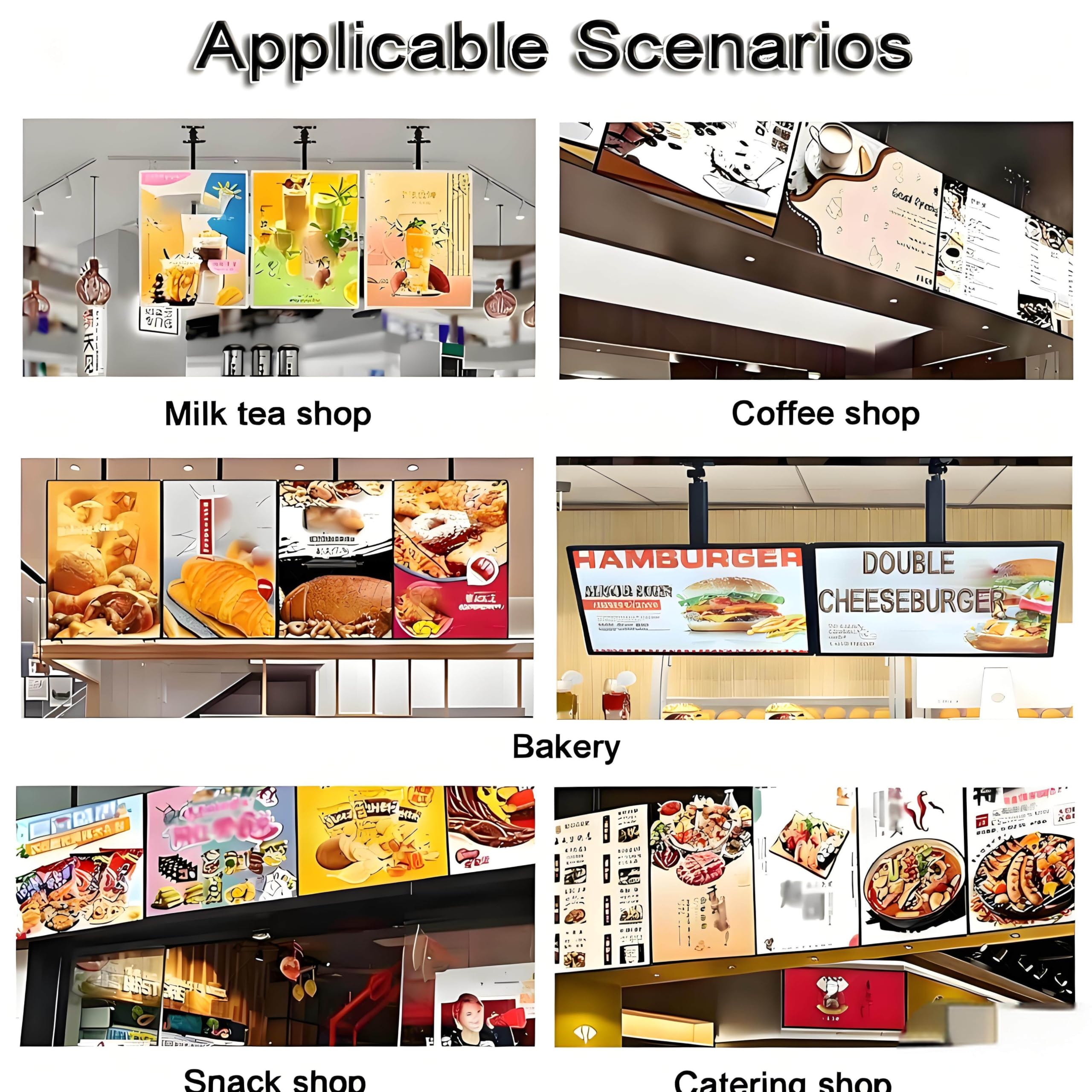 Reproductor Multimedia publicitario con USB para señalización Digital o TV, Pantalla inalámbrica con función para Compartir Fotos, Formato Horizontal/Vertical, 50 x 60 cm (Vertical