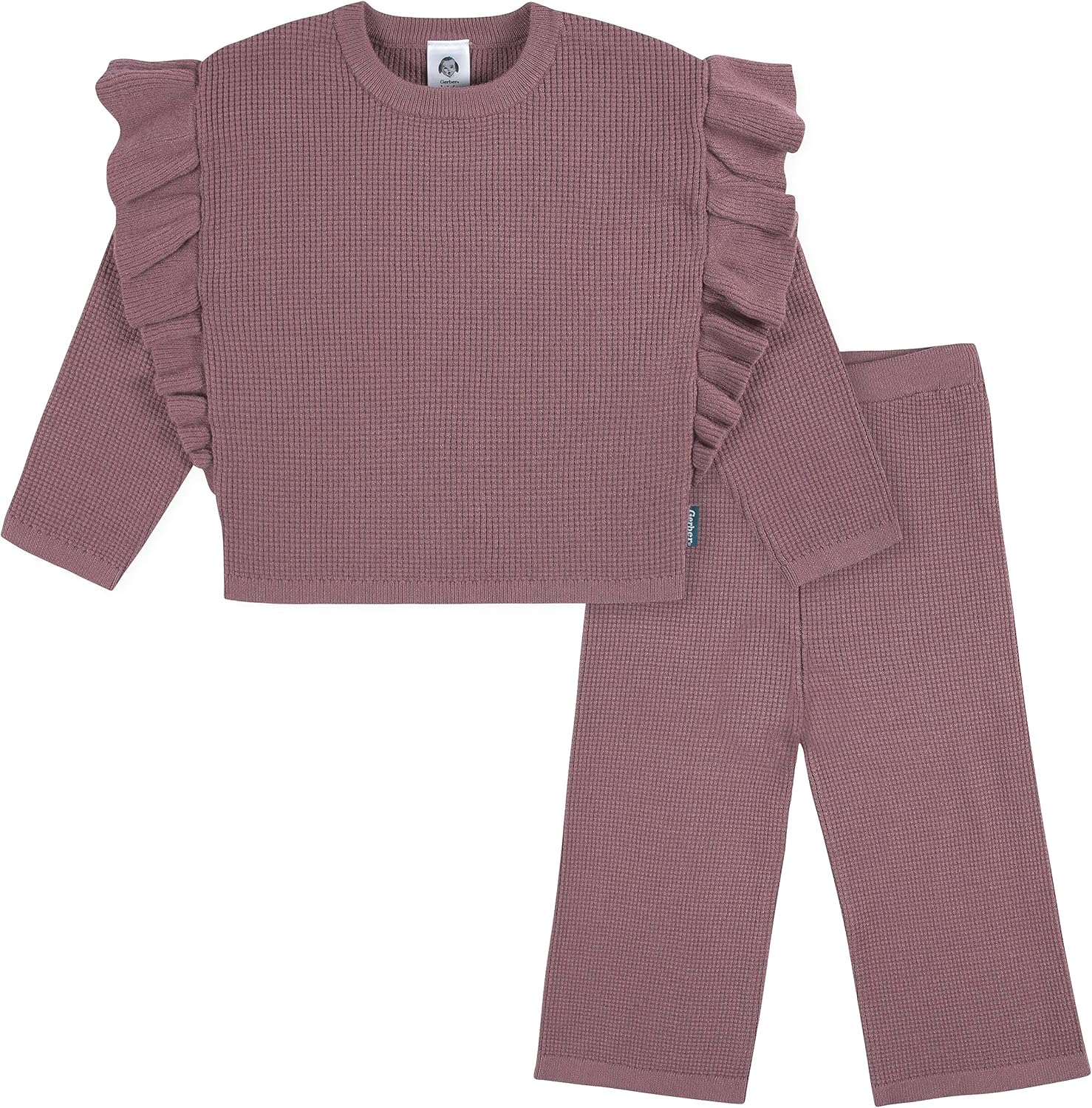 Gerber Baby Girls Toddler Sweater Knit Top and Cropped Pant Set