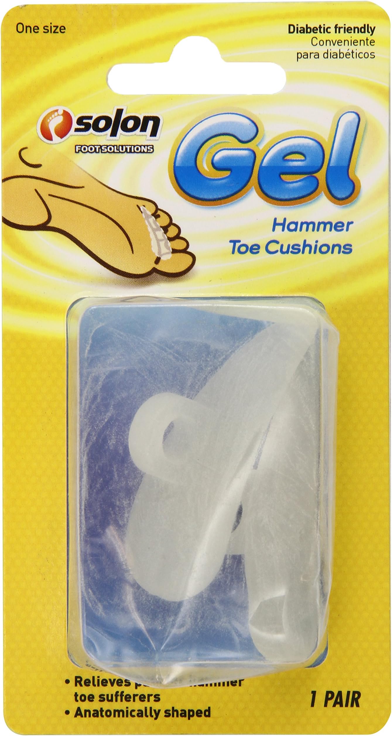 Solon Foot Solutions Hammer Toe Cushions, 1 Pair