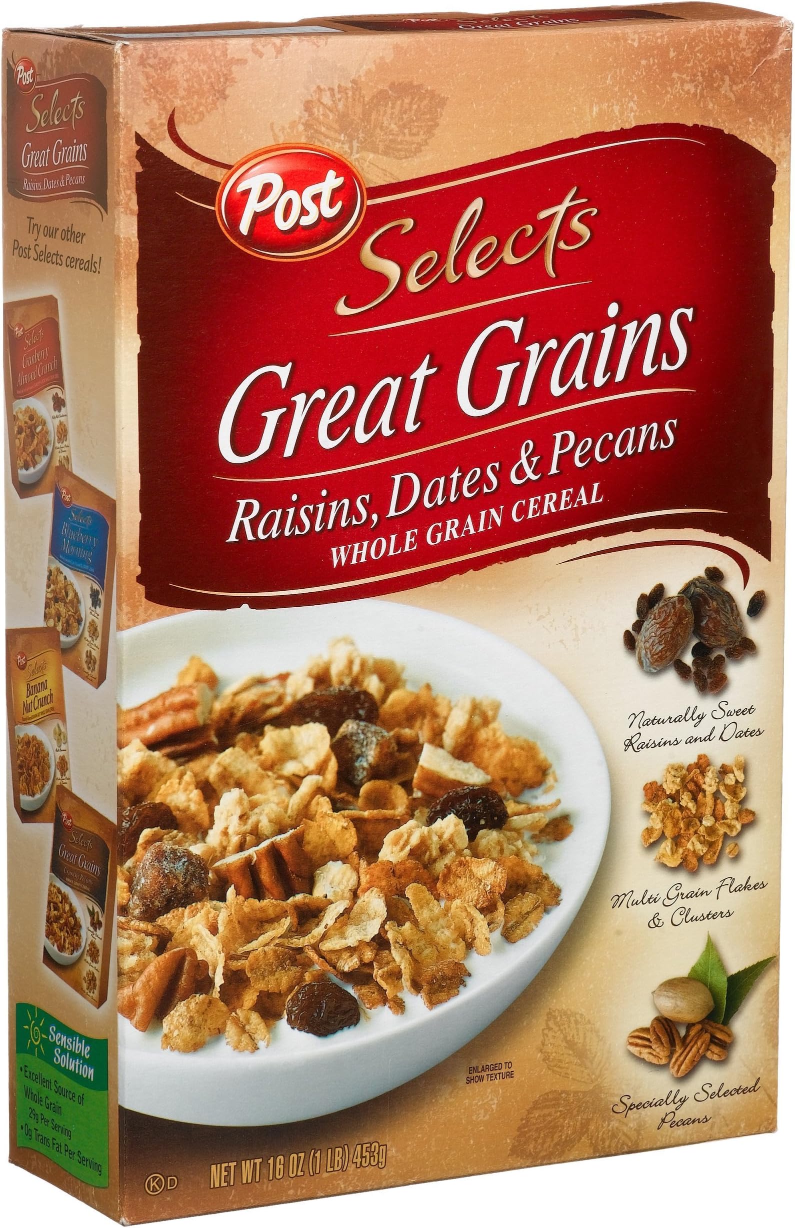 Post Selects Great Grains Raisin, Date & Pecan Cereal, 16